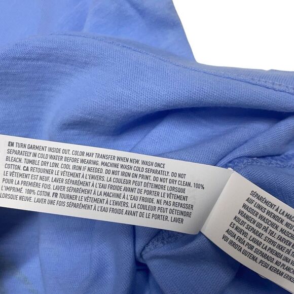 Aerie Baby Blue Sugar Cropped Graphic Boyfriend T-Shirt - XS N0499 - Picture 8 of 8